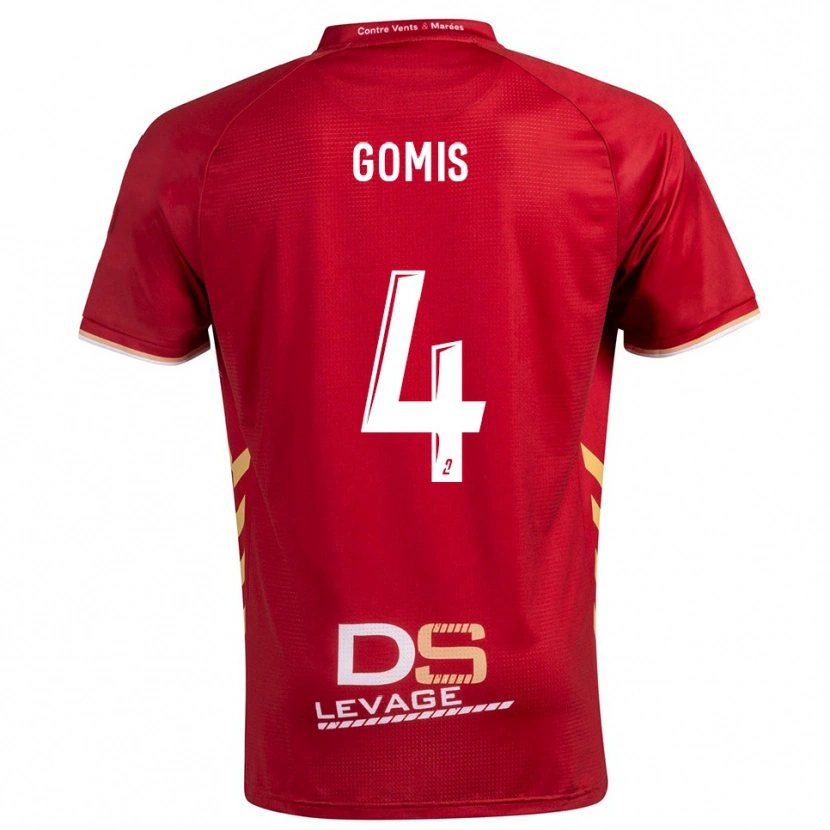 Danxen Kinderen Chrome Gomis #4 Bourgondisch Goud Uitshirt Uittenue 2025/26 T-Shirt
