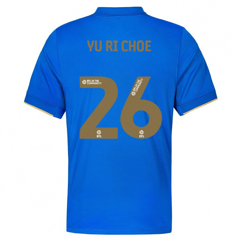 Danxen Heren Yu-Ri Choe #26 Blauw Goud Thuisshirt Thuistenue 2025/26 T-Shirt