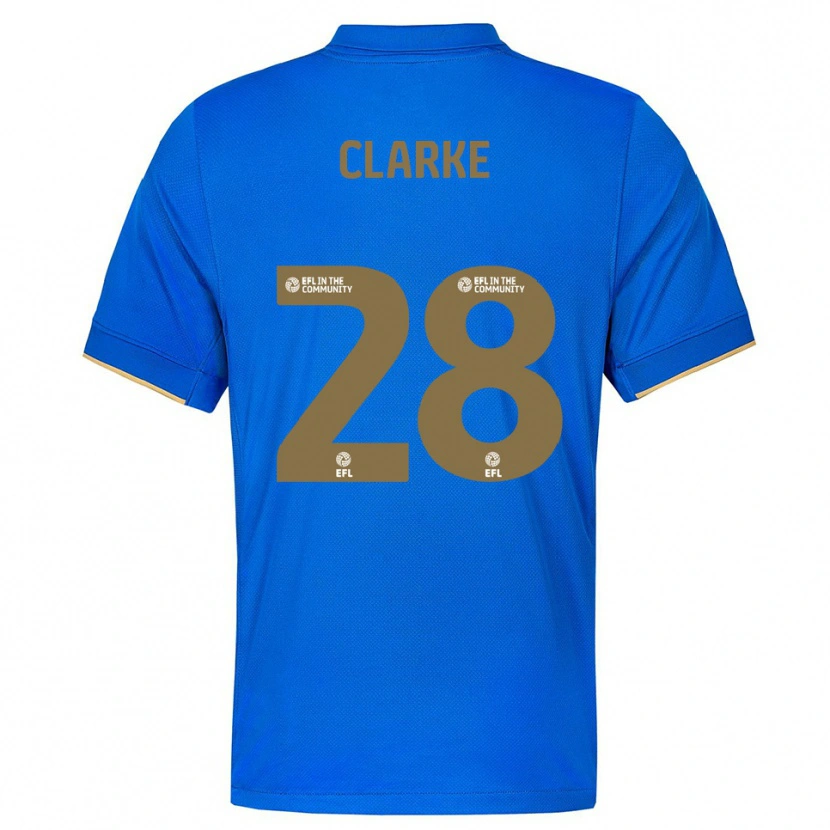 Danxen Heren Charlotte Clarke #28 Blauw Goud Thuisshirt Thuistenue 2025/26 T-Shirt