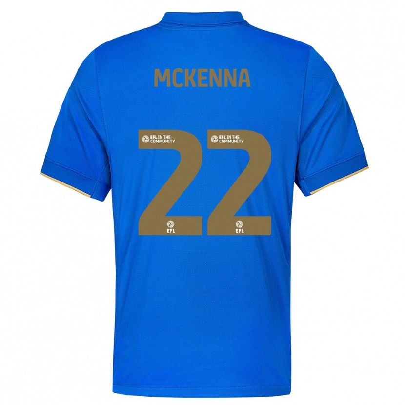 Danxen Heren Rebecca Mckenna #22 Blauw Goud Thuisshirt Thuistenue 2025/26 T-Shirt