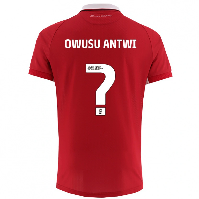 Danxen Heren Filbert Owusu-Antwi #0 Rood Wit Thuisshirt Thuistenue 2025/26 T-Shirt