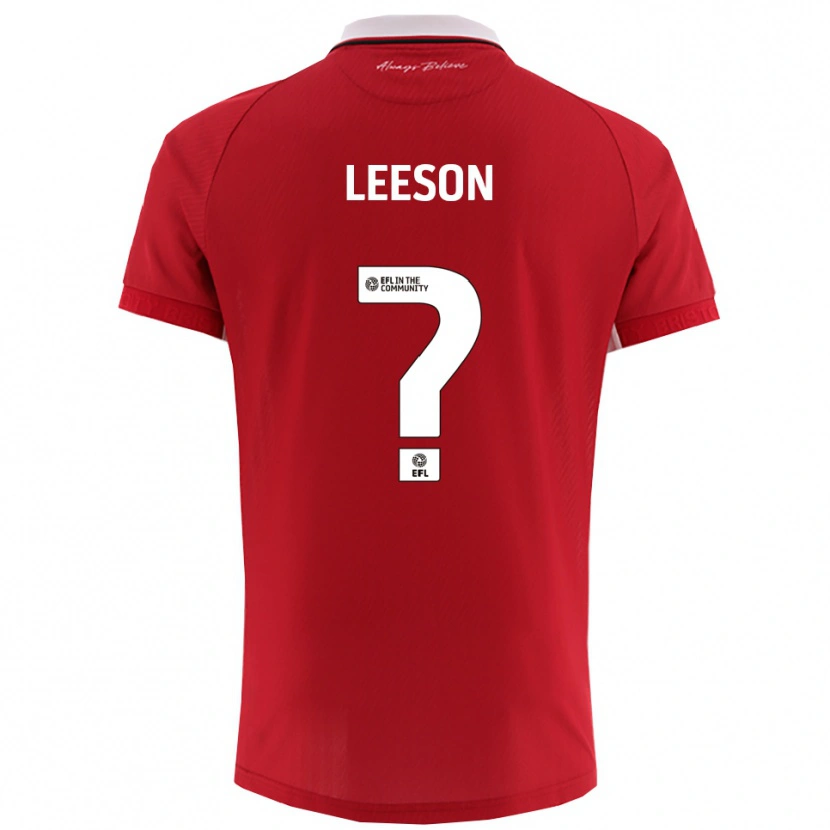 Danxen Heren Harry Leeson #0 Rood Wit Thuisshirt Thuistenue 2025/26 T-Shirt