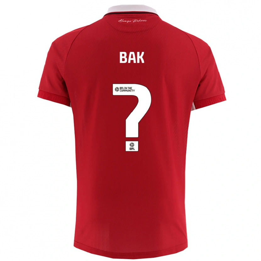 Danxen Heren Brandon Bak #0 Rood Wit Thuisshirt Thuistenue 2025/26 T-Shirt