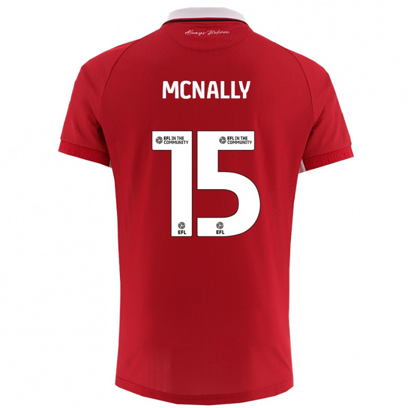 Danxen Heren Luke Mcnally #15 Rood Wit Thuisshirt Thuistenue 2025/26 T-Shirt