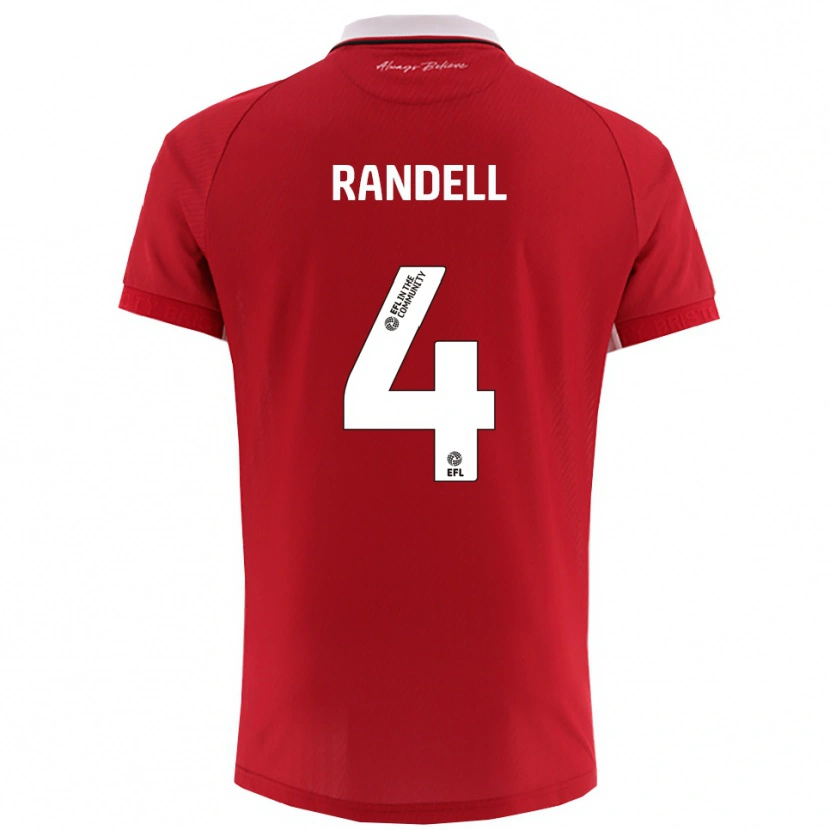 Danxen Heren Adam Randell #4 Rood Wit Thuisshirt Thuistenue 2025/26 T-Shirt