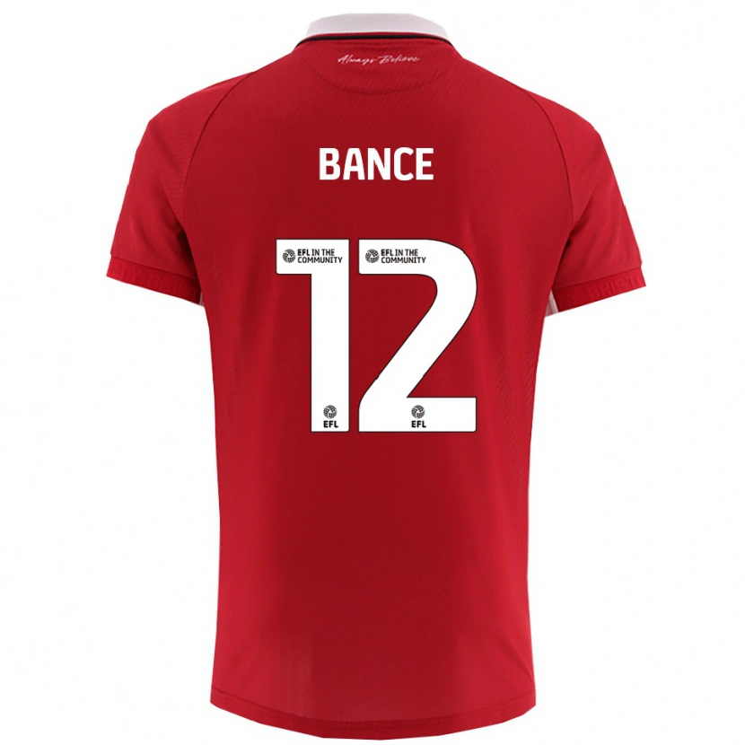 Danxen Heren Libby Bance #12 Rood Wit Thuisshirt Thuistenue 2025/26 T-Shirt