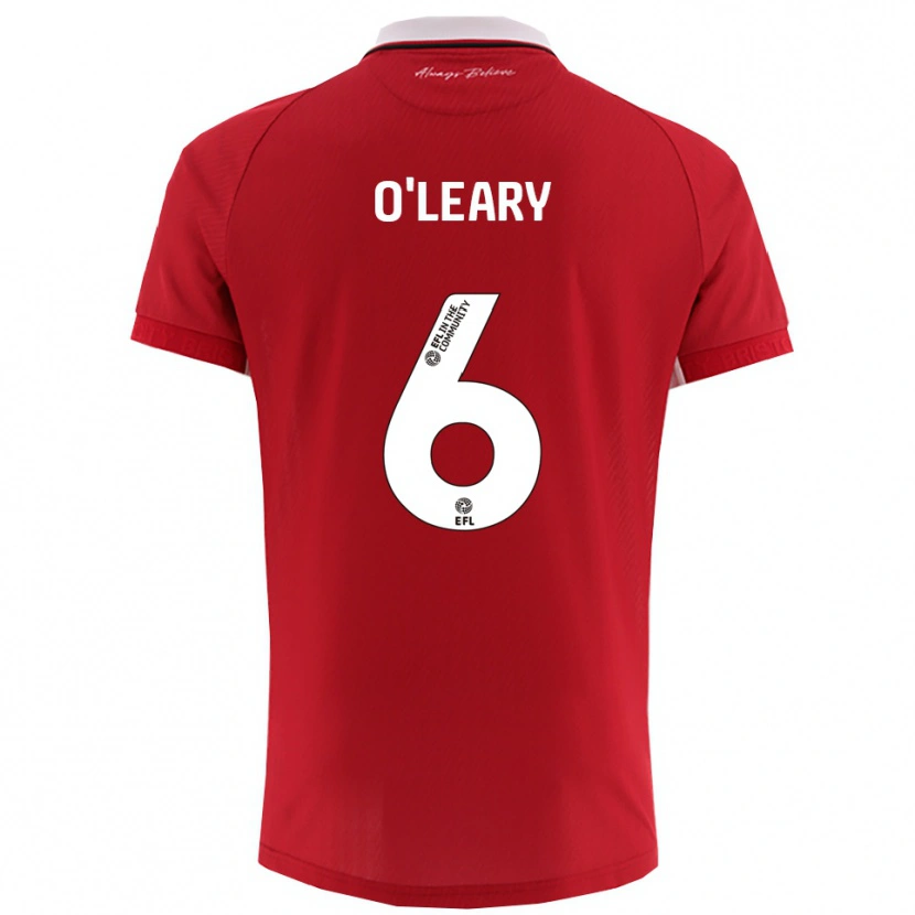 Danxen Heren Lia O'leary #6 Rood Wit Thuisshirt Thuistenue 2025/26 T-Shirt