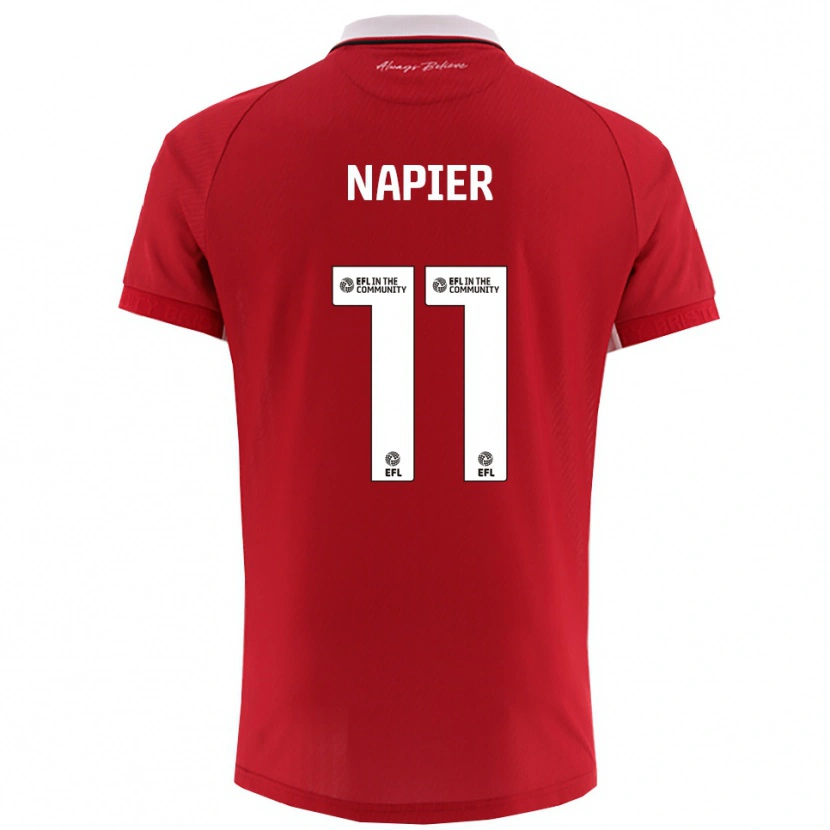 Danxen Heren Jamie-Lee Napier #11 Rood Wit Thuisshirt Thuistenue 2025/26 T-Shirt
