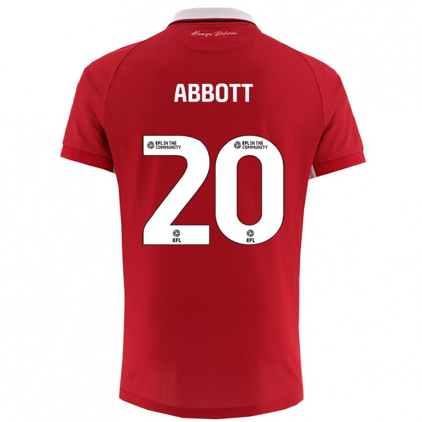 Danxen Heren Isaac Abbott #20 Rood Wit Thuisshirt Thuistenue 2025/26 T-Shirt