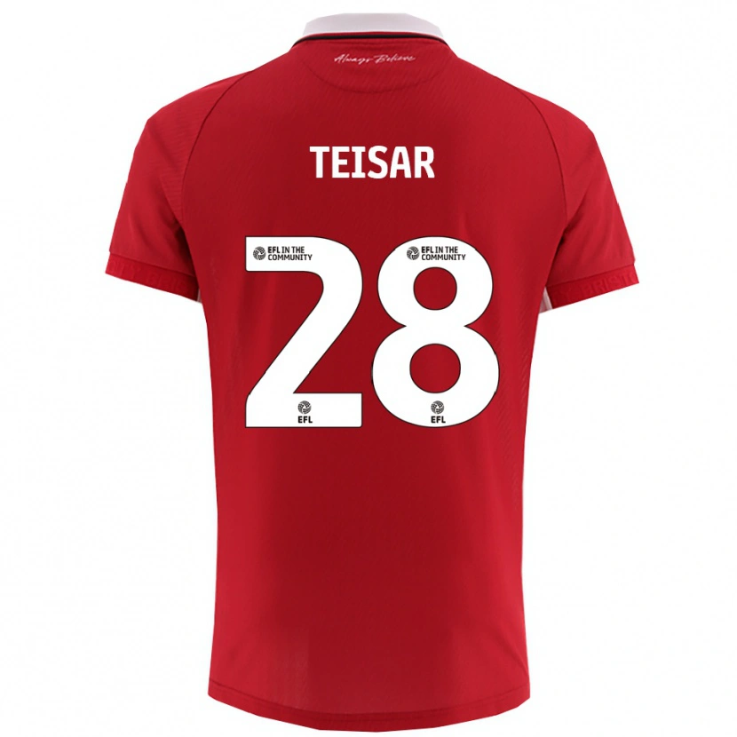 Danxen Heren Tianna Teisar #28 Rood Wit Thuisshirt Thuistenue 2025/26 T-Shirt