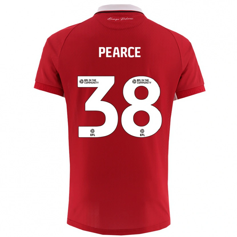 Danxen Heren Manon Pearce #38 Rood Wit Thuisshirt Thuistenue 2025/26 T-Shirt