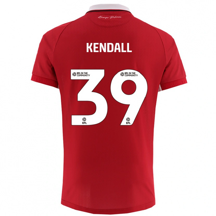 Danxen Heren Maya Kendall #39 Rood Wit Thuisshirt Thuistenue 2025/26 T-Shirt