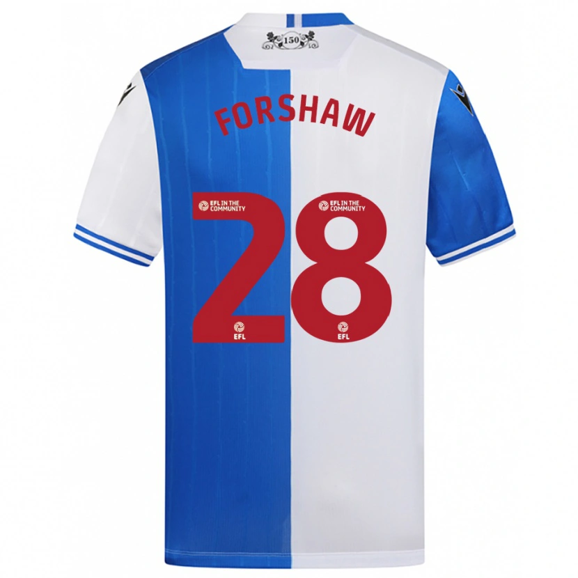 Danxen Heren Adam Forshaw #28 Blauw Wit Thuisshirt Thuistenue 2025/26 T-Shirt