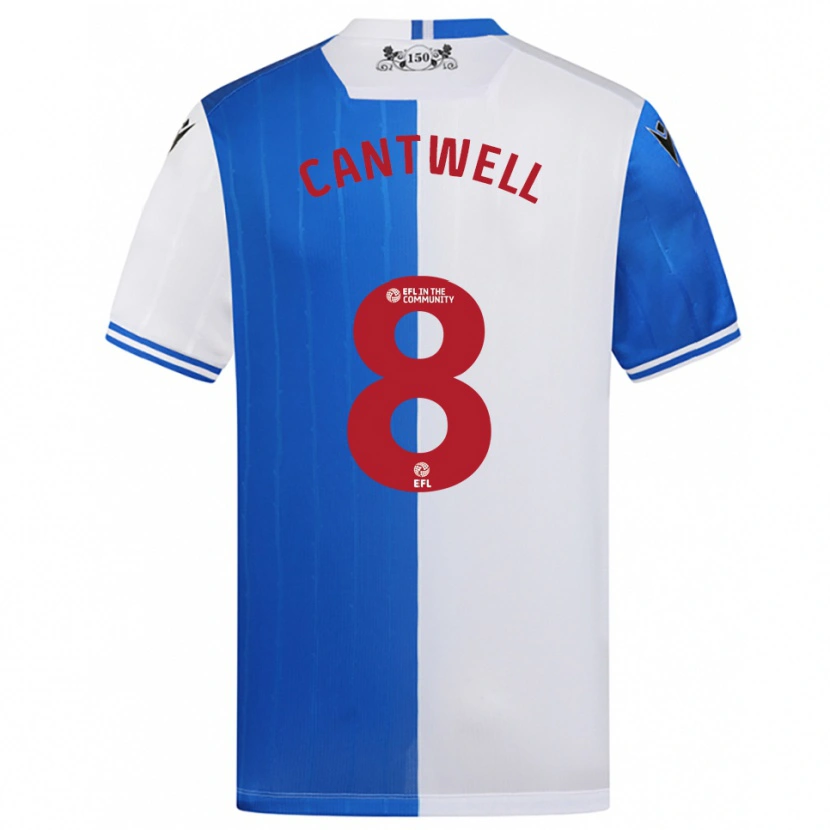 Danxen Heren Todd Cantwell #8 Blauw Wit Thuisshirt Thuistenue 2025/26 T-Shirt
