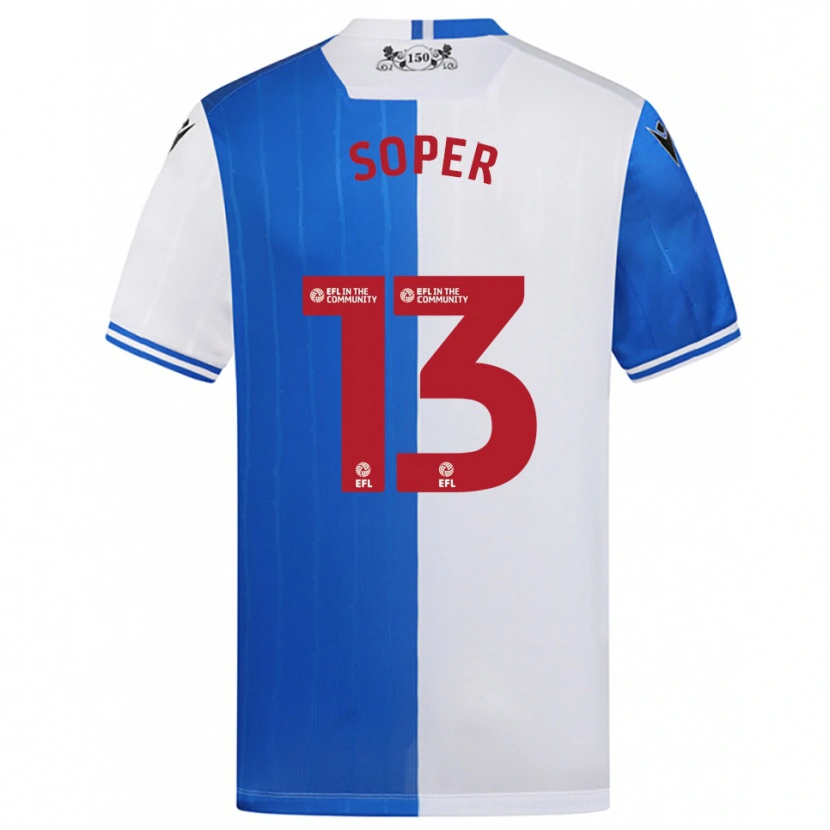 Danxen Heren Poppy Soper #13 Blauw Wit Thuisshirt Thuistenue 2025/26 T-Shirt