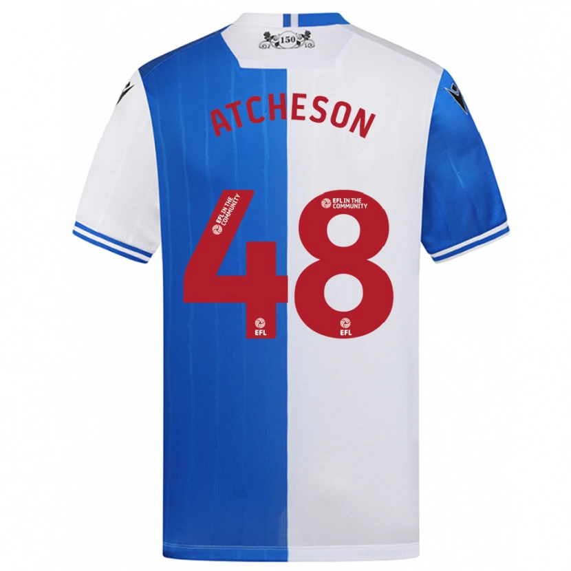 Danxen Heren Tom Atcheson #48 Blauw Wit Thuisshirt Thuistenue 2025/26 T-Shirt