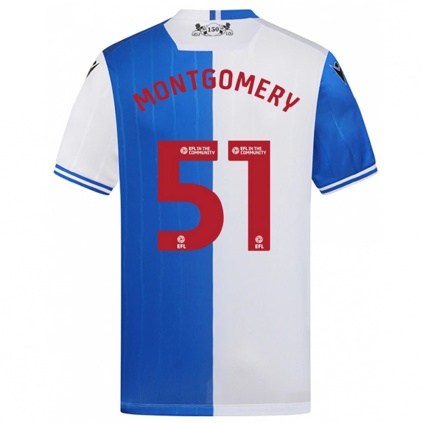Danxen Heren Kristi Montgomery #51 Blauw Wit Thuisshirt Thuistenue 2025/26 T-Shirt