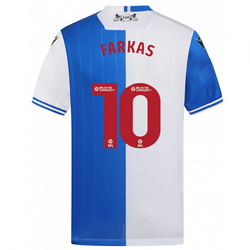 Danxen Heren Patrik Farkas #10 Blauw Wit Thuisshirt Thuistenue 2025/26 T-Shirt