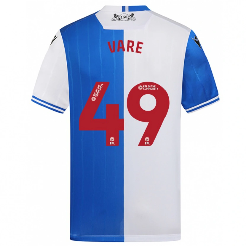 Danxen Heren Frank Vare #49 Blauw Wit Thuisshirt Thuistenue 2025/26 T-Shirt