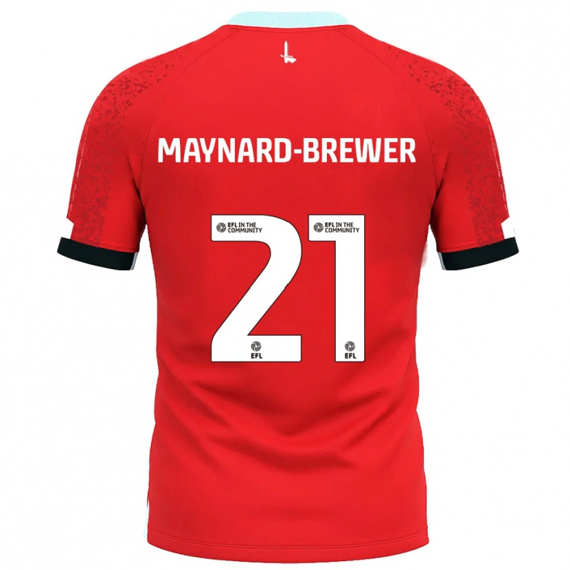 Danxen Heren Ashley Maynard-Brewer #21 Rood Wit Thuisshirt Thuistenue 2025/26 T-Shirt