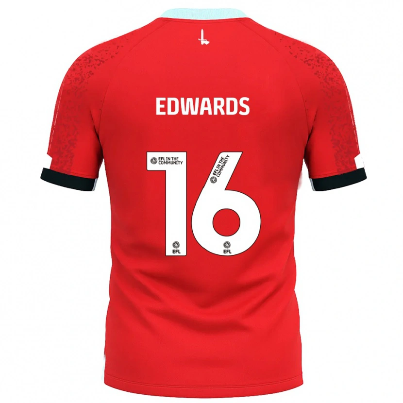 Danxen Heren Josh Edwards #16 Rood Wit Thuisshirt Thuistenue 2025/26 T-Shirt