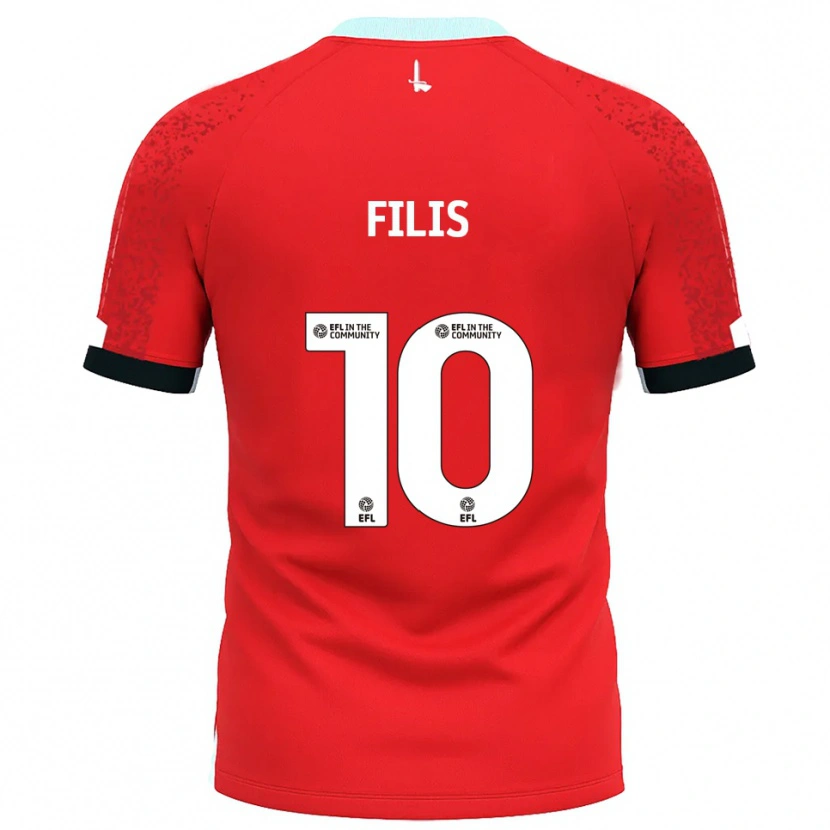 Danxen Heren Melisa Filis #10 Rood Wit Thuisshirt Thuistenue 2025/26 T-Shirt
