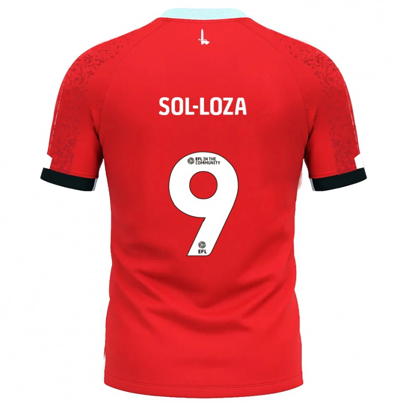 Danxen Heren Emmanuel Sol-Loza #9 Rood Wit Thuisshirt Thuistenue 2025/26 T-Shirt