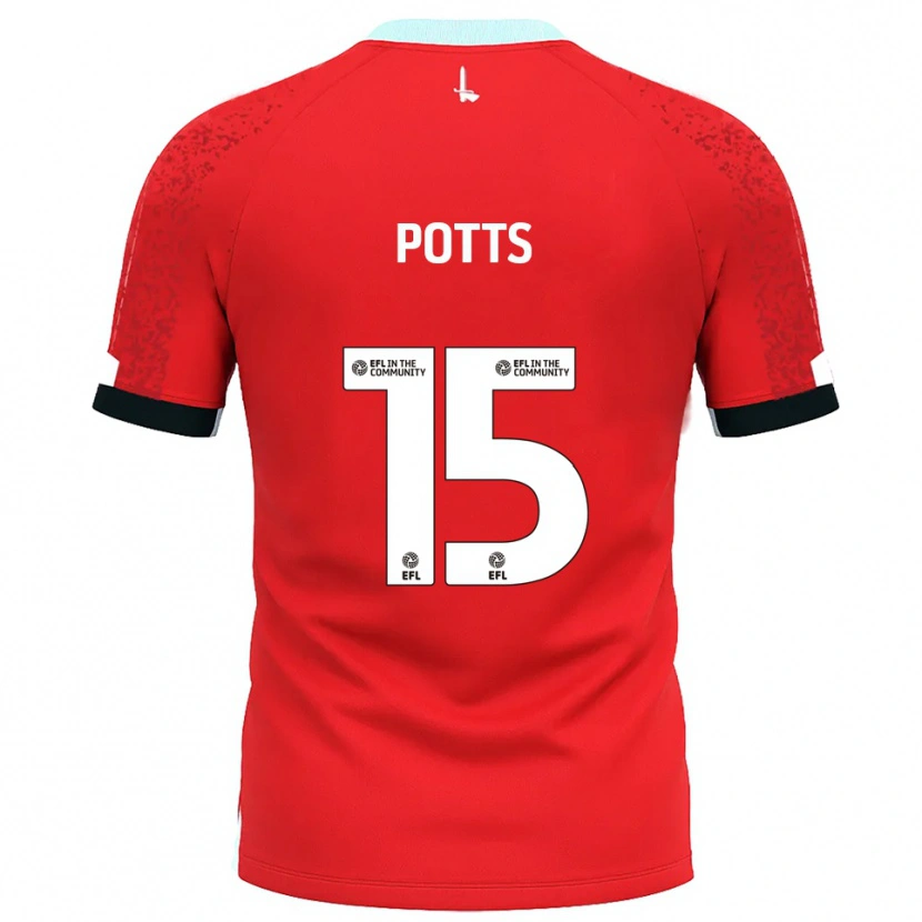 Danxen Heren Dan Potts #15 Rood Wit Thuisshirt Thuistenue 2025/26 T-Shirt