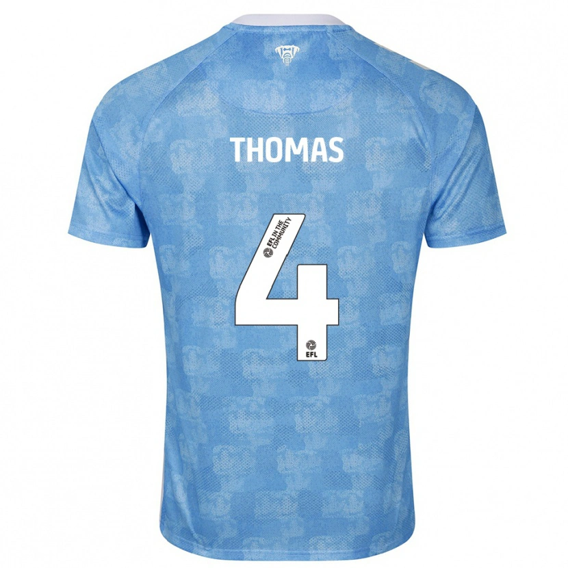 Danxen Heren Bobby Thomas #4 Hemelsblauw Wit Thuisshirt Thuistenue 2025/26 T-Shirt