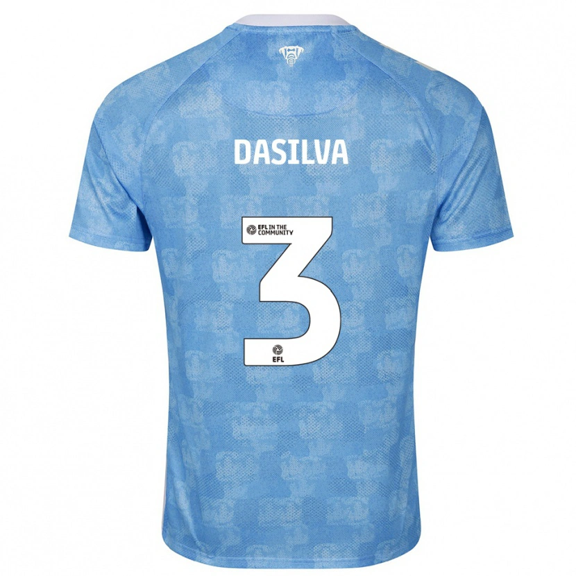 Danxen Heren Jay Dasilva #3 Hemelsblauw Wit Thuisshirt Thuistenue 2025/26 T-Shirt