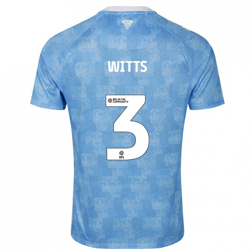 Danxen Heren Callum Witts #3 Hemelsblauw Wit Thuisshirt Thuistenue 2025/26 T-Shirt