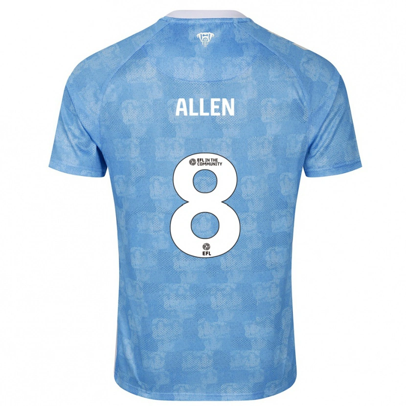 Danxen Heren Jamie Allen #8 Hemelsblauw Wit Thuisshirt Thuistenue 2025/26 T-Shirt