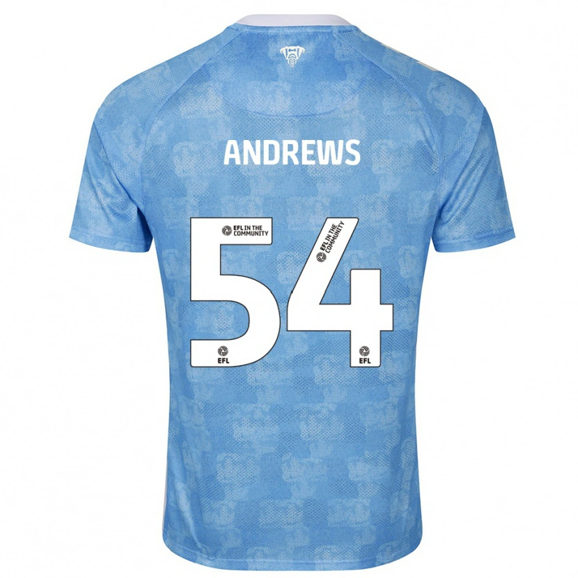 Danxen Heren Kai Andrews #54 Hemelsblauw Wit Thuisshirt Thuistenue 2025/26 T-Shirt