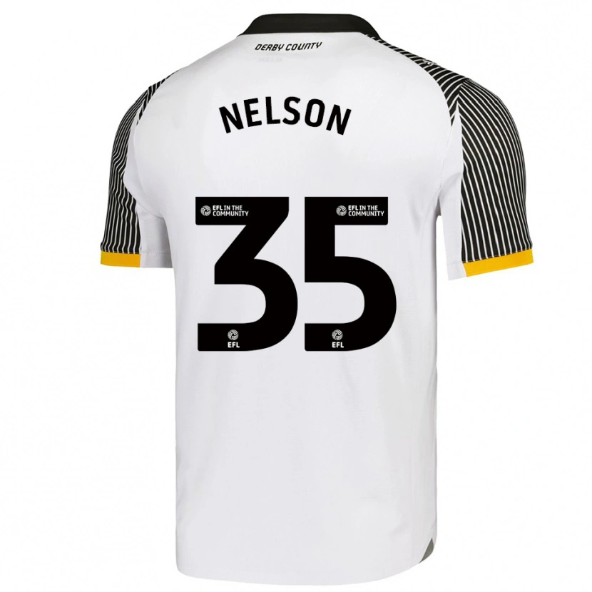 Danxen Heren Curtis Nelson #35 Wit Zwart Thuisshirt Thuistenue 2025/26 T-Shirt