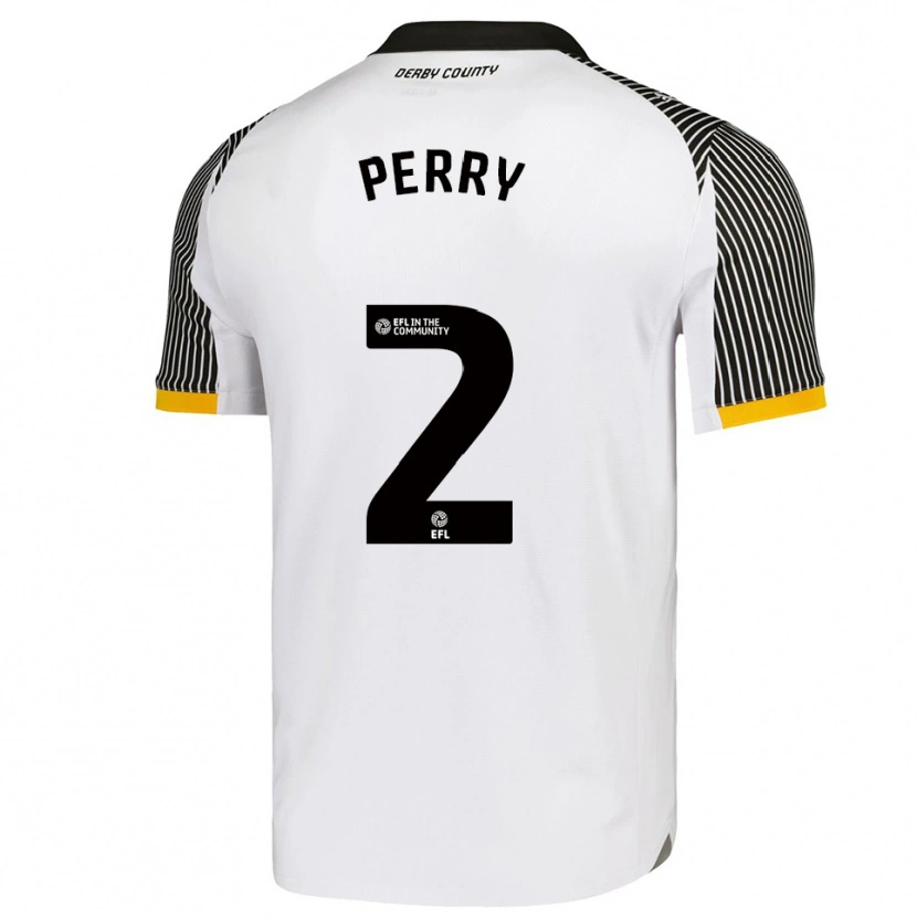 Danxen Heren Jack Perry #2 Wit Zwart Thuisshirt Thuistenue 2025/26 T-Shirt