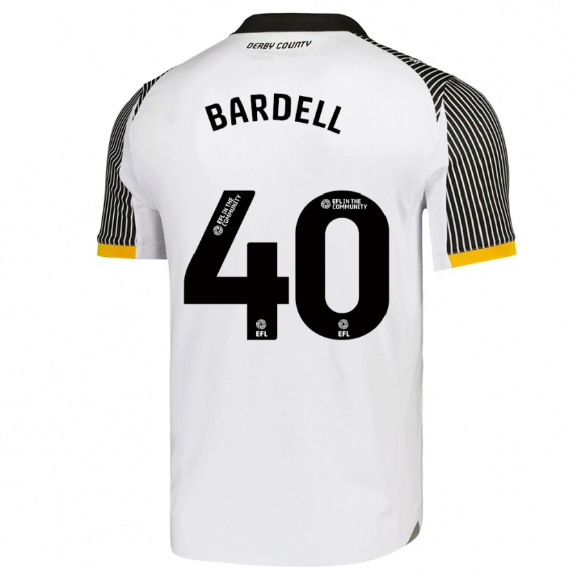 Danxen Heren Max Bardell #40 Wit Zwart Thuisshirt Thuistenue 2025/26 T-Shirt