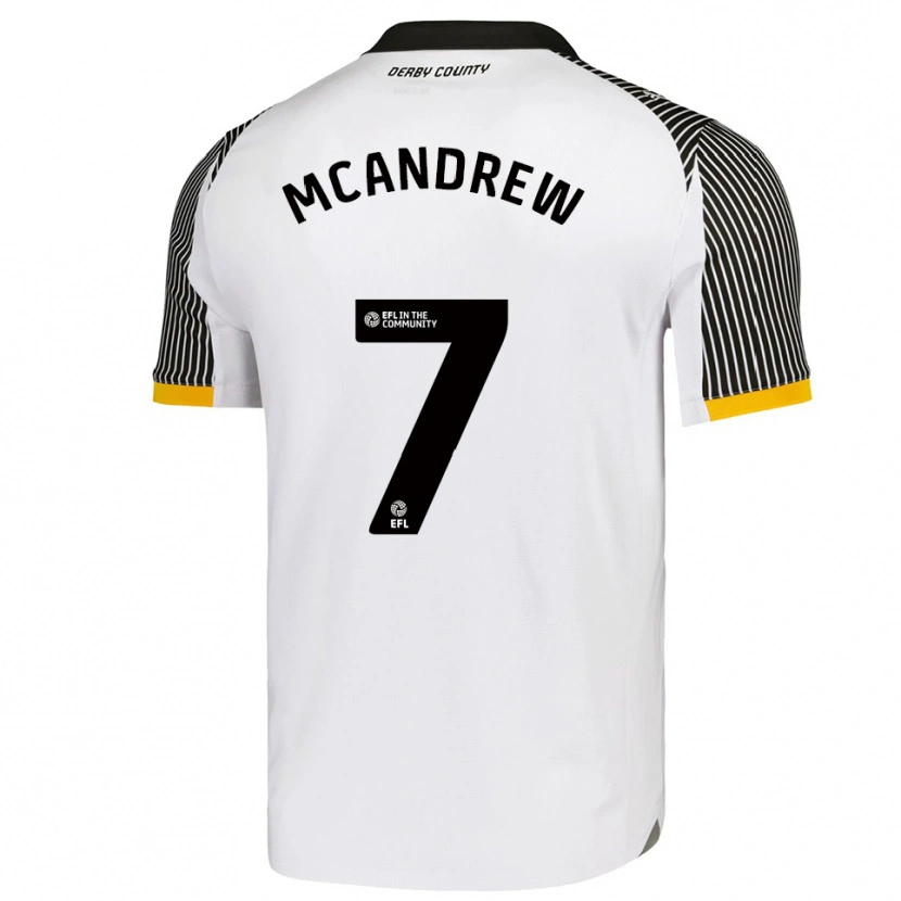 Danxen Heren Niall Mcandrew #7 Wit Zwart Thuisshirt Thuistenue 2025/26 T-Shirt
