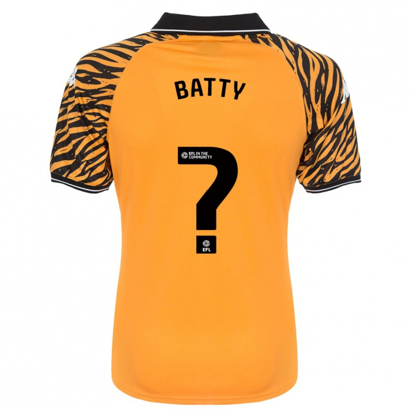 Danxen Heren Joe Batty #0 Oranje Zwart Thuisshirt Thuistenue 2025/26 T-Shirt