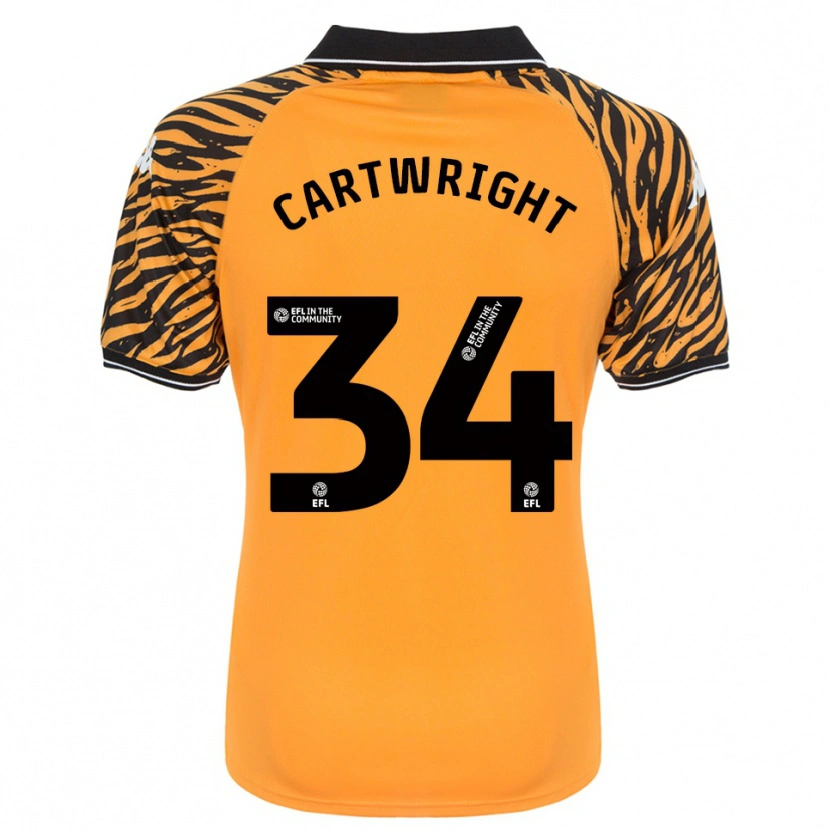 Danxen Heren Harvey Cartwright #34 Oranje Zwart Thuisshirt Thuistenue 2025/26 T-Shirt