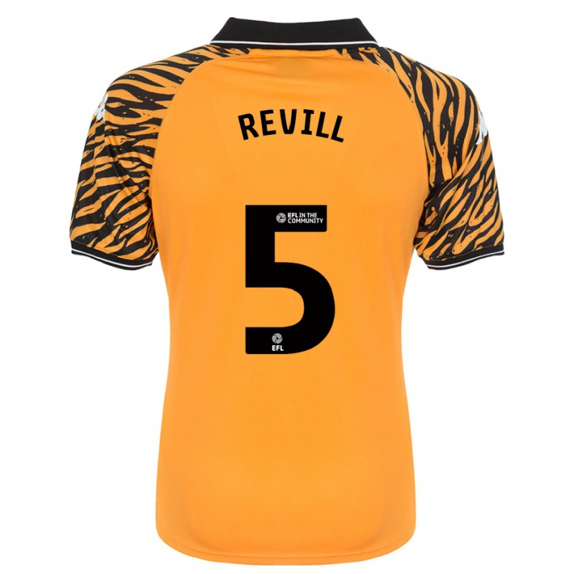 Danxen Heren Harry Revill #5 Oranje Zwart Thuisshirt Thuistenue 2025/26 T-Shirt