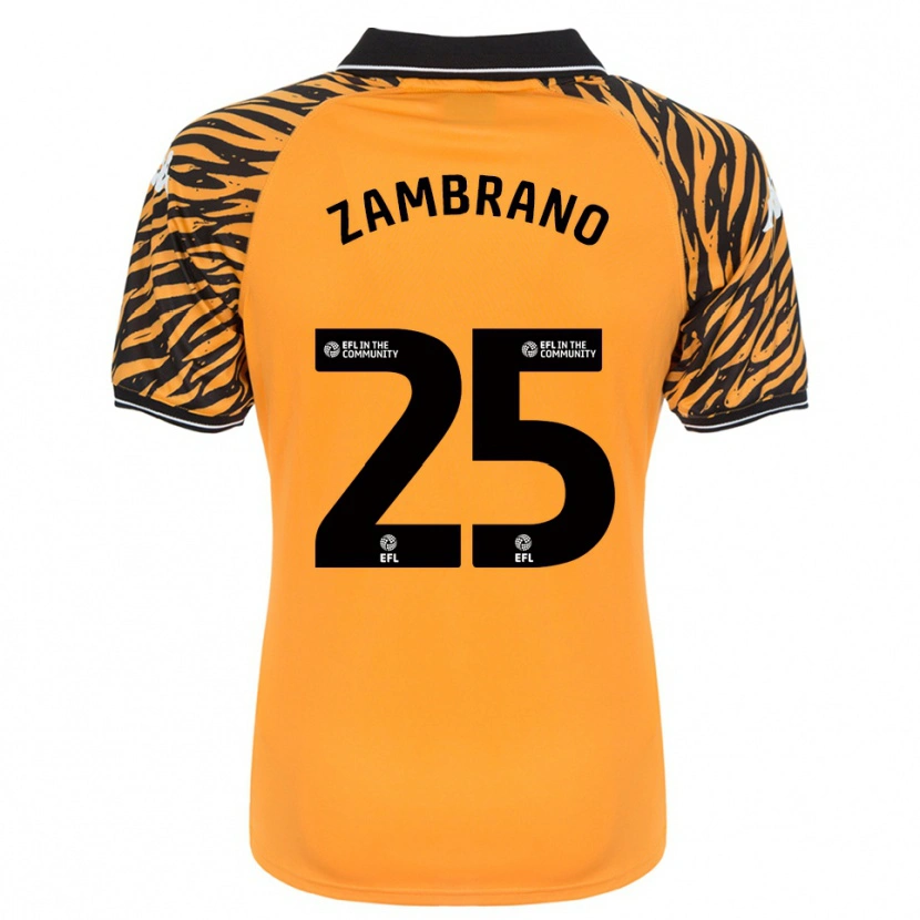 Danxen Heren Óscar Zambrano #25 Oranje Zwart Thuisshirt Thuistenue 2025/26 T-Shirt