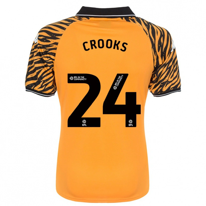Danxen Heren Matt Crooks #24 Oranje Zwart Thuisshirt Thuistenue 2025/26 T-Shirt