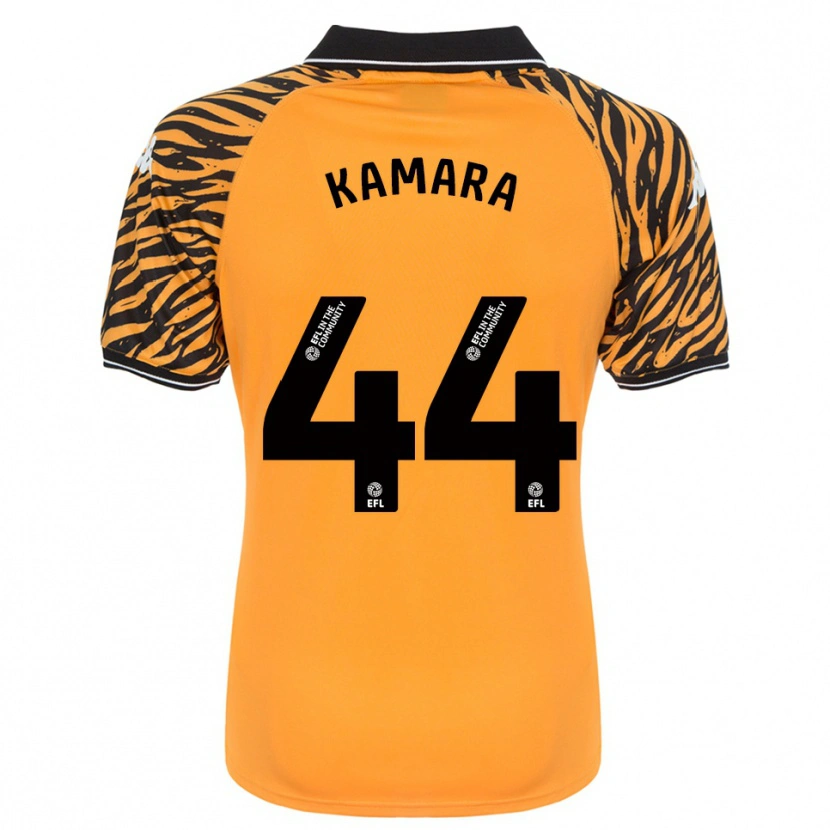 Danxen Heren Abu Kamara #44 Oranje Zwart Thuisshirt Thuistenue 2025/26 T-Shirt