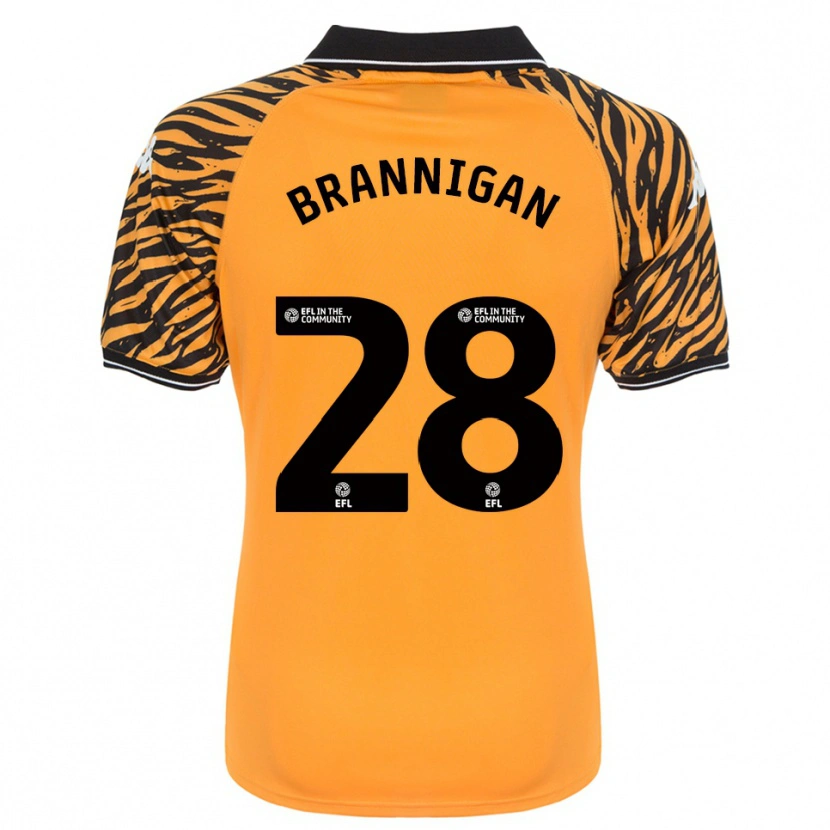 Danxen Heren Aoife Brannigan #28 Oranje Zwart Thuisshirt Thuistenue 2025/26 T-Shirt