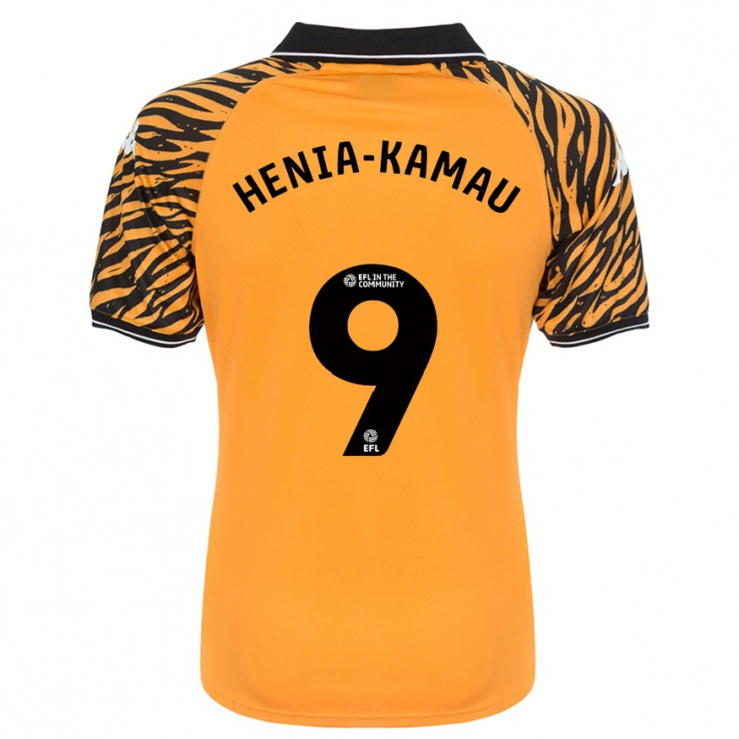 Danxen Heren Sammy Henia-Kamau #9 Oranje Zwart Thuisshirt Thuistenue 2025/26 T-Shirt