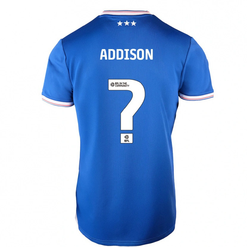 Danxen Heren Angela Addison #0 Blauw Wit Thuisshirt Thuistenue 2025/26 T-Shirt