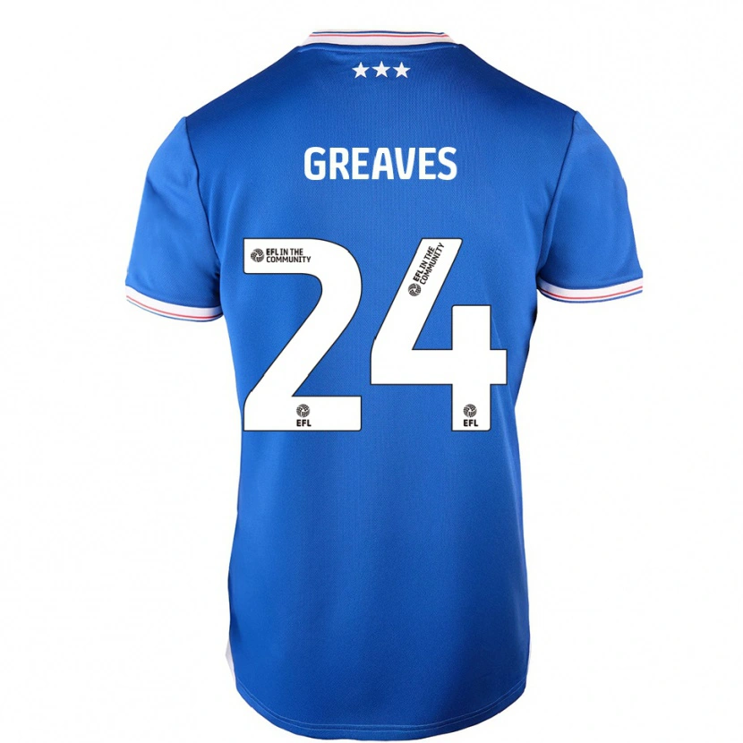Danxen Heren Jacob Greaves #24 Blauw Wit Thuisshirt Thuistenue 2025/26 T-Shirt