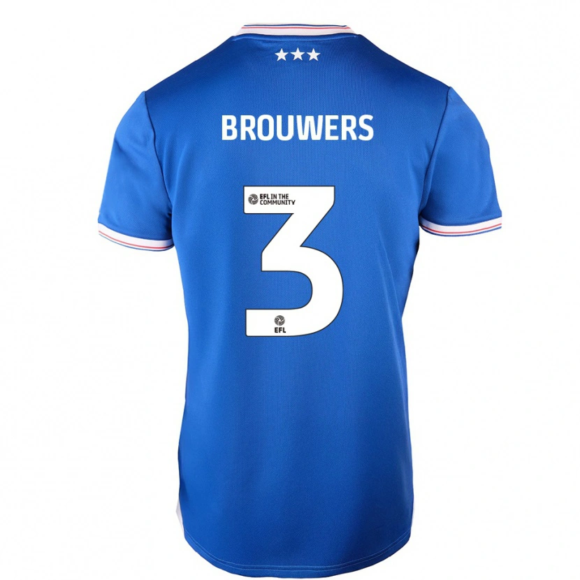 Danxen Heren Steve Brouwers #3 Blauw Wit Thuisshirt Thuistenue 2025/26 T-Shirt