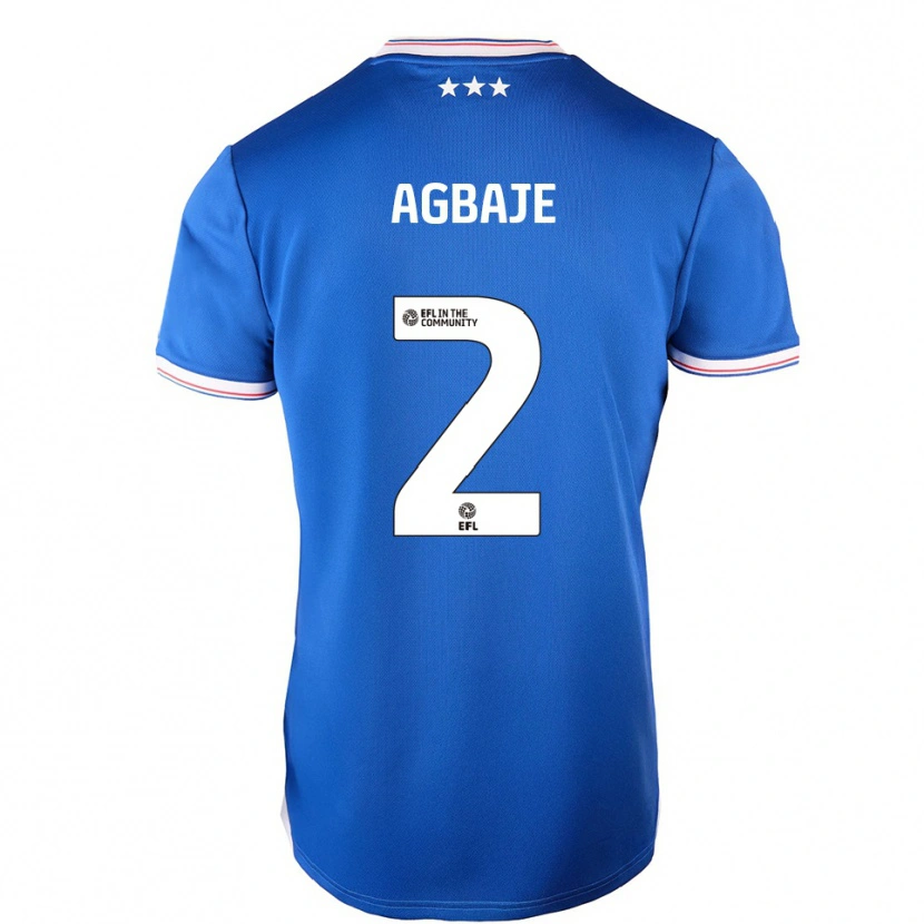 Danxen Heren Edwin Agbaje #2 Blauw Wit Thuisshirt Thuistenue 2025/26 T-Shirt