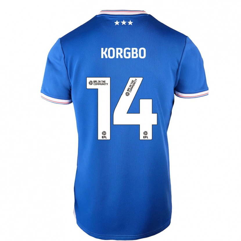 Danxen Heren Kelvin Korgbo #14 Blauw Wit Thuisshirt Thuistenue 2025/26 T-Shirt